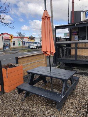 Outside seating