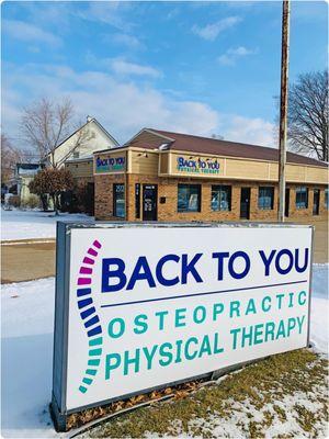 street signage Back To You Osteopractic Physical Therapy and Rehabilitation