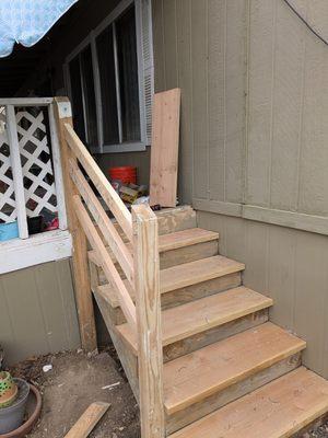 New steps handyman rails and form