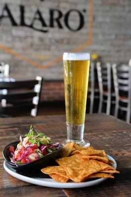 Come discover why Alaro is a Local Favorite!  Incredible Beer & Food Pairings like our Shrimp Ceviche paired with our Czech Pilsner!