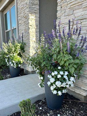 Front porch container gardens