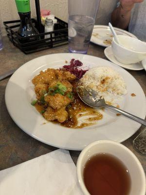 As you can see, it is half done, but this is the general chicken with steamed rice so good!