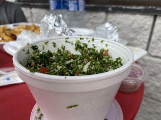 Some tabbouleh. It's great.