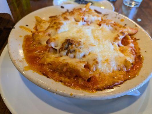 Baked ziti with meatballs