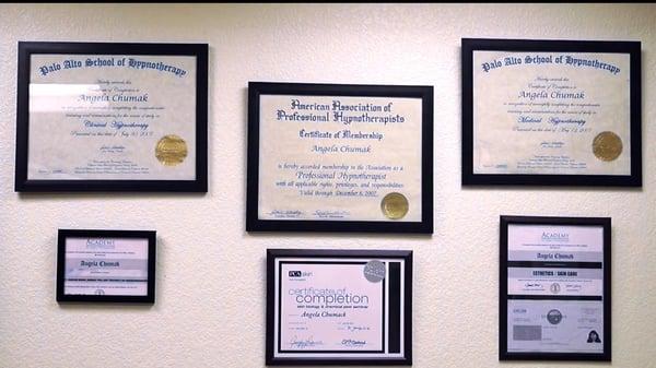 All these certifications make Angela a very knowledgeable and well talented woman.