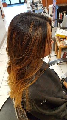 Caramel Balayage side view!