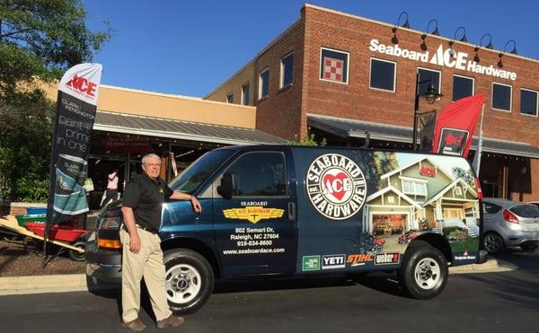 Bob with the NEW delivery van! No delivery too far!