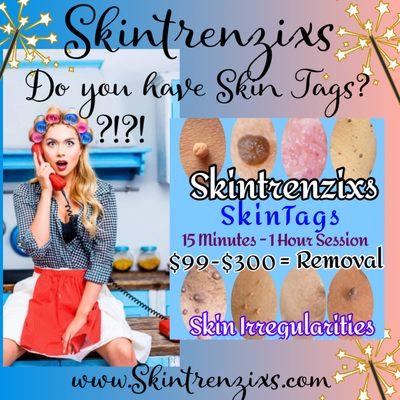 Skin Tag Removal at Skintrenzixs in Fort Walton Beach! www.skintrenzixs.com