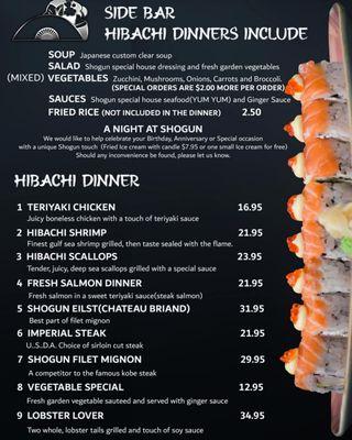 Hibachi  Menu