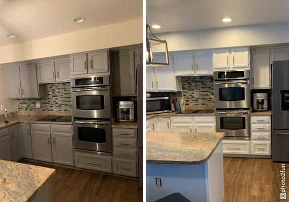 Kitchen before and after