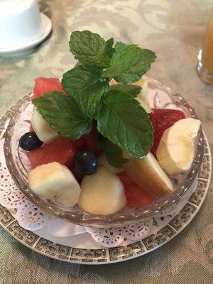 Fresh fruit to start the morning off