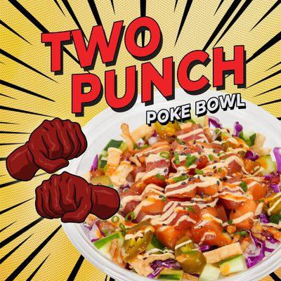 Two punch with tuna and salmon in this sweet and spicy Poke Bowl.