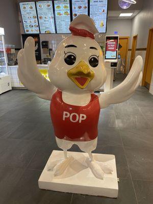 Pop chicken mascot