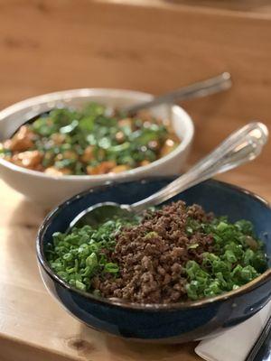 Dandan noodle and mapo tofu