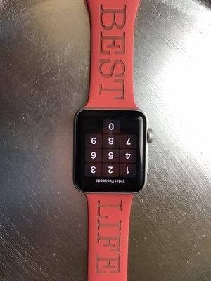 Customize Apple Watch band. Our engraving service.