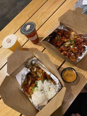 Chicken Gang-jeong and Korean Grilled BBQ Chicken