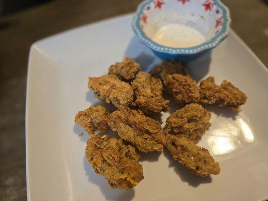 Fried morels with Chefs house made ranch!