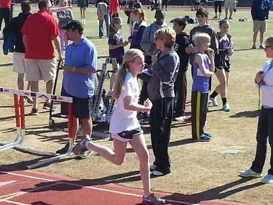 Middle school track meet.