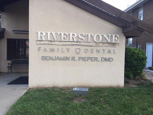 Outside sign of Riverstone Family Dental