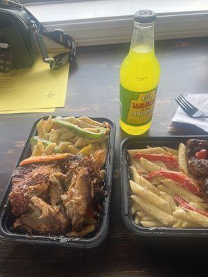 Rotisserie Jerk Chicken and Jerk pasta