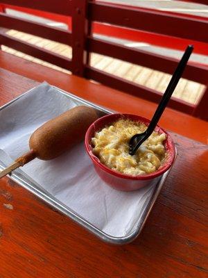 Corn dog and Mac