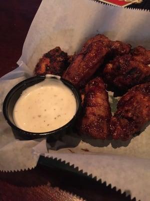 Cajun grilled wings with ranch!