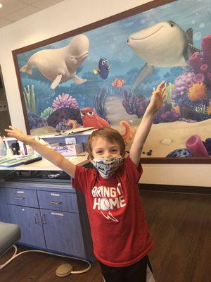 My youngest son having a great time at Rio Dental and Orthodontics!