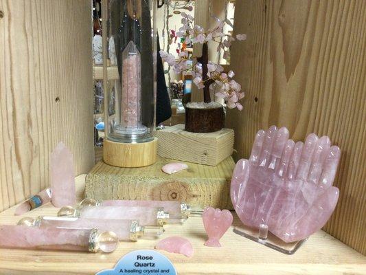 Rose quartz bringing in the self love.