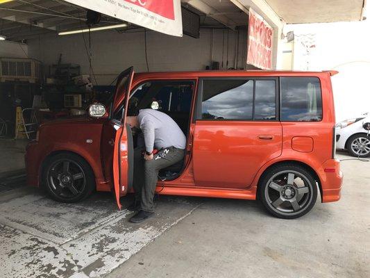 The xB getting smog check