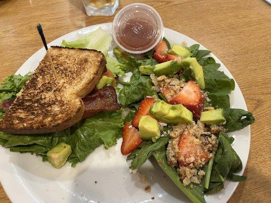 Half BLT/half strawberry salad