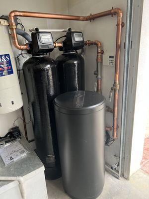 A 2" water softener and conditioner