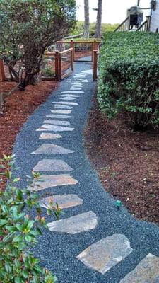 Flagstone pathway