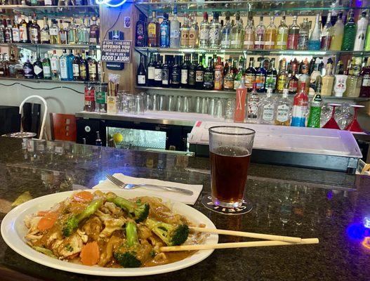 Rama Noodles with a cold beer