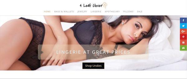 Ecommerce website build for 4 Leaf CLover fashion site, Marina del Rey, CA