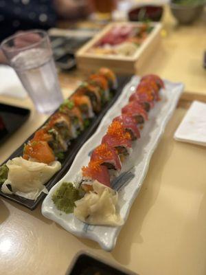 The cherry blossom roll and another one but I forgot the name. They were both very good. The fish is super fresh.