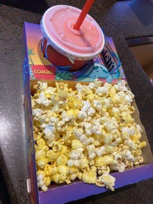 Kids combo , small popcorn, fruit chews, drink