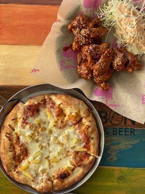 Sweet Potato Pizza & Spicy Hot Chicken Wings @tiffhuangry