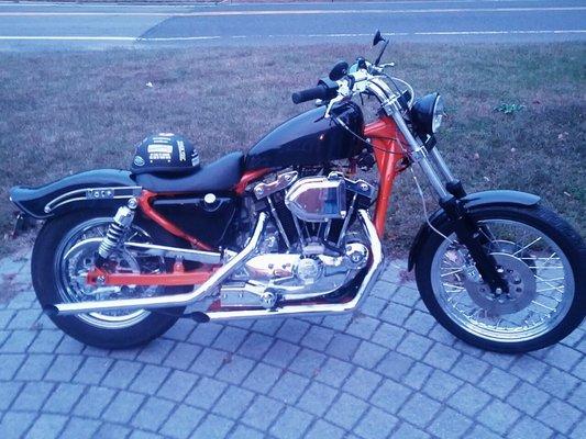 Ground up custom build from boxes of parts saved from over the years. * 84 Ironhead Sporty.