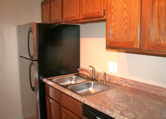 Clean stainless steel appliances and a gas range!