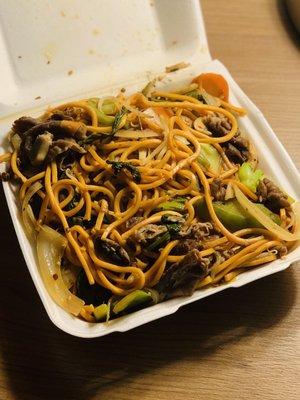 Double beef with mixed veggies and noodles - 5/5!