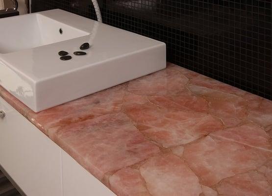 Caesarstone Concetto Rosado quartz countertop