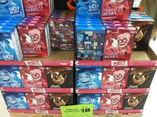 Most stores only carry the Monster cereals in the fall.