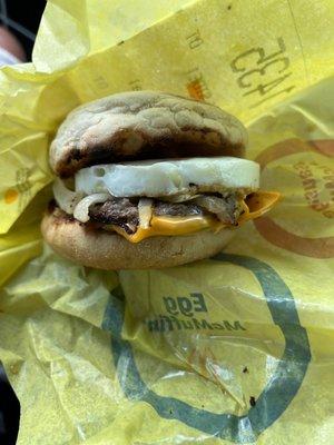 Steak and egg McMuffin