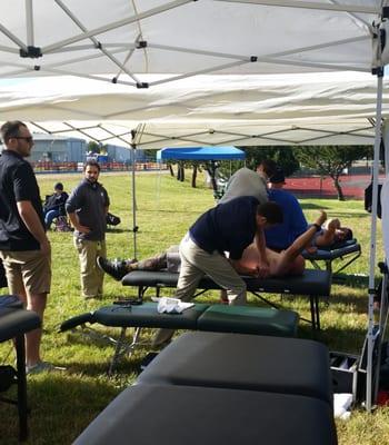 Sporting event massage: The Newport Highland Games