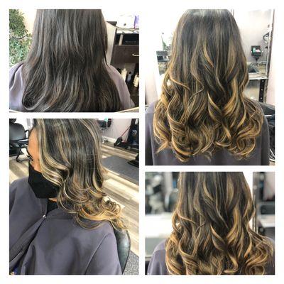 Balayage and style by nadia