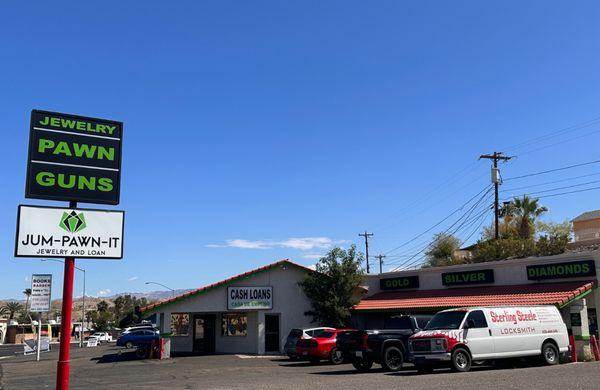 Jum-Pawn-It Bullhead City - Look for the sign! Plenty of parking.