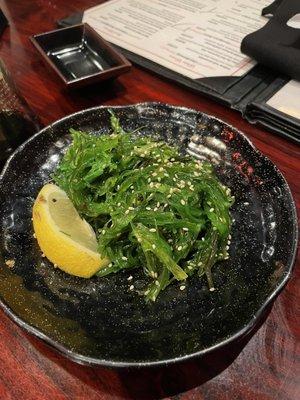 Sea weed salad! It's so good and crunchy