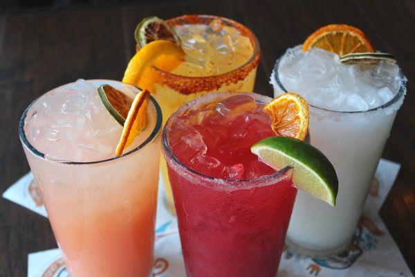 House-made margaritas come in variety of  flavors: mango, passionfruit, strawberry
tamarind, coconut, pineapple, blackberry, and guava