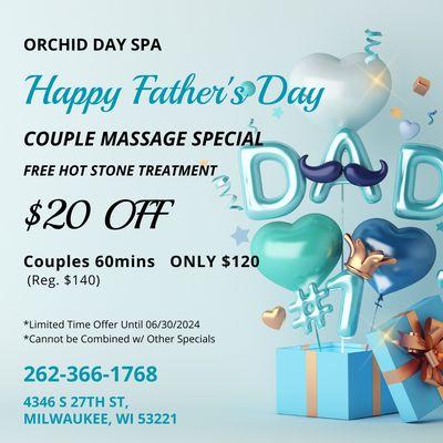 Happy Father's Day Couple Massage Special