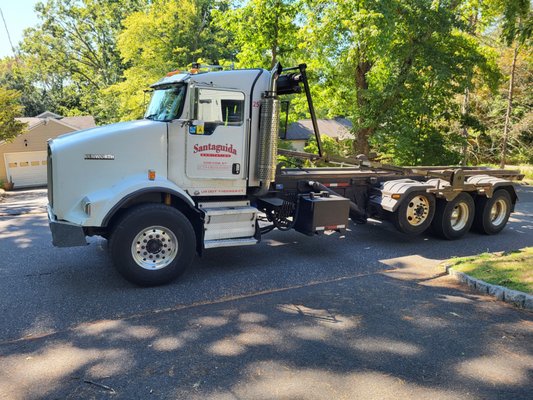 Roll-off container & dumpster rental delivery truck